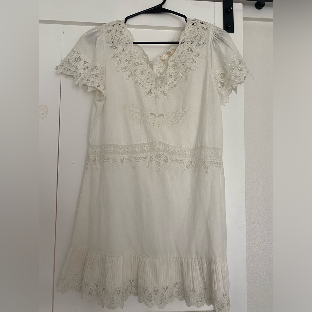 Loveshack fancy white lace mini dress